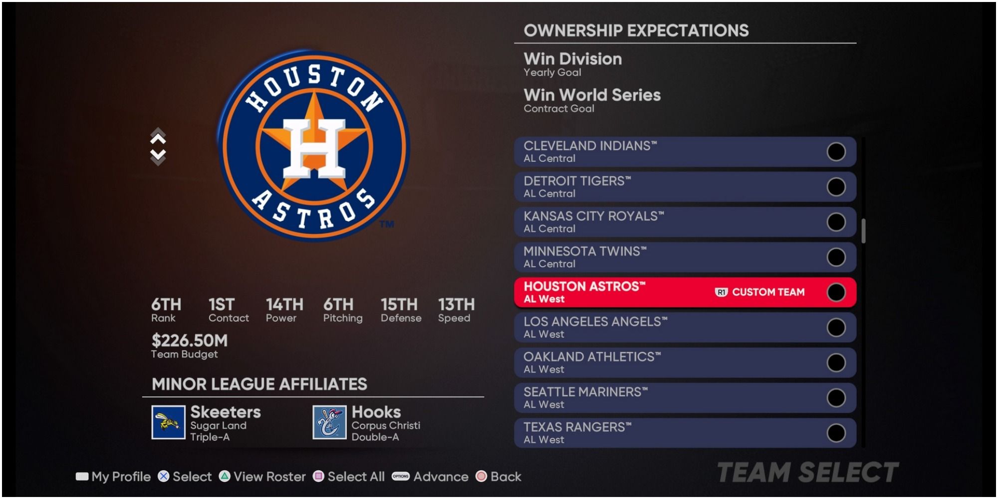 MLB The Show 21 Astros Ranked Sixth