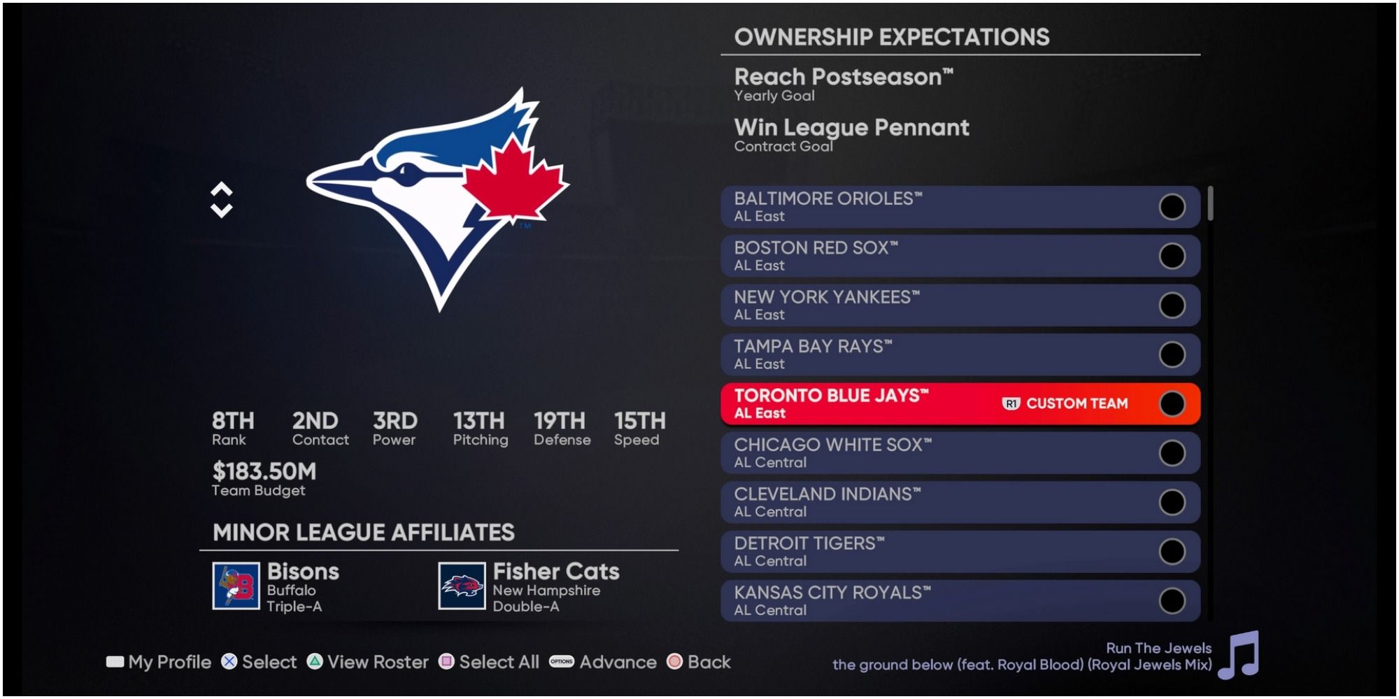 MLB The Show 21 Blue Jays Ranked Eighth
