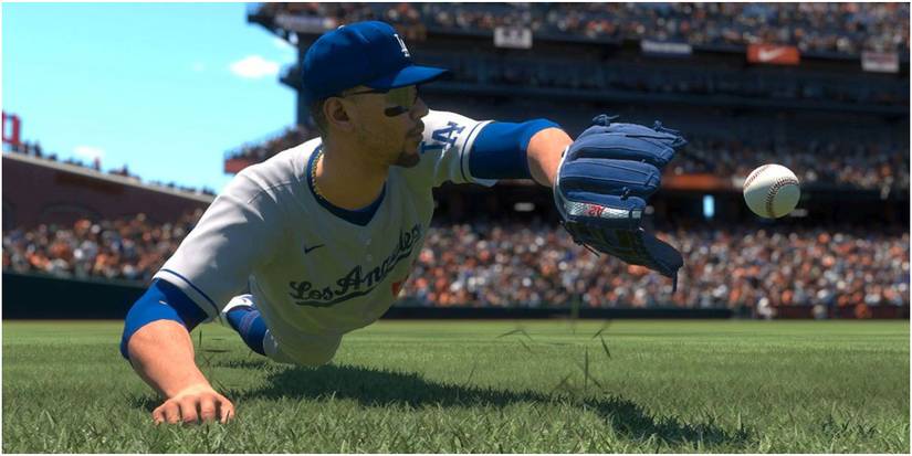 MLB The Show 21 Making A Diving Catch In The Outfield