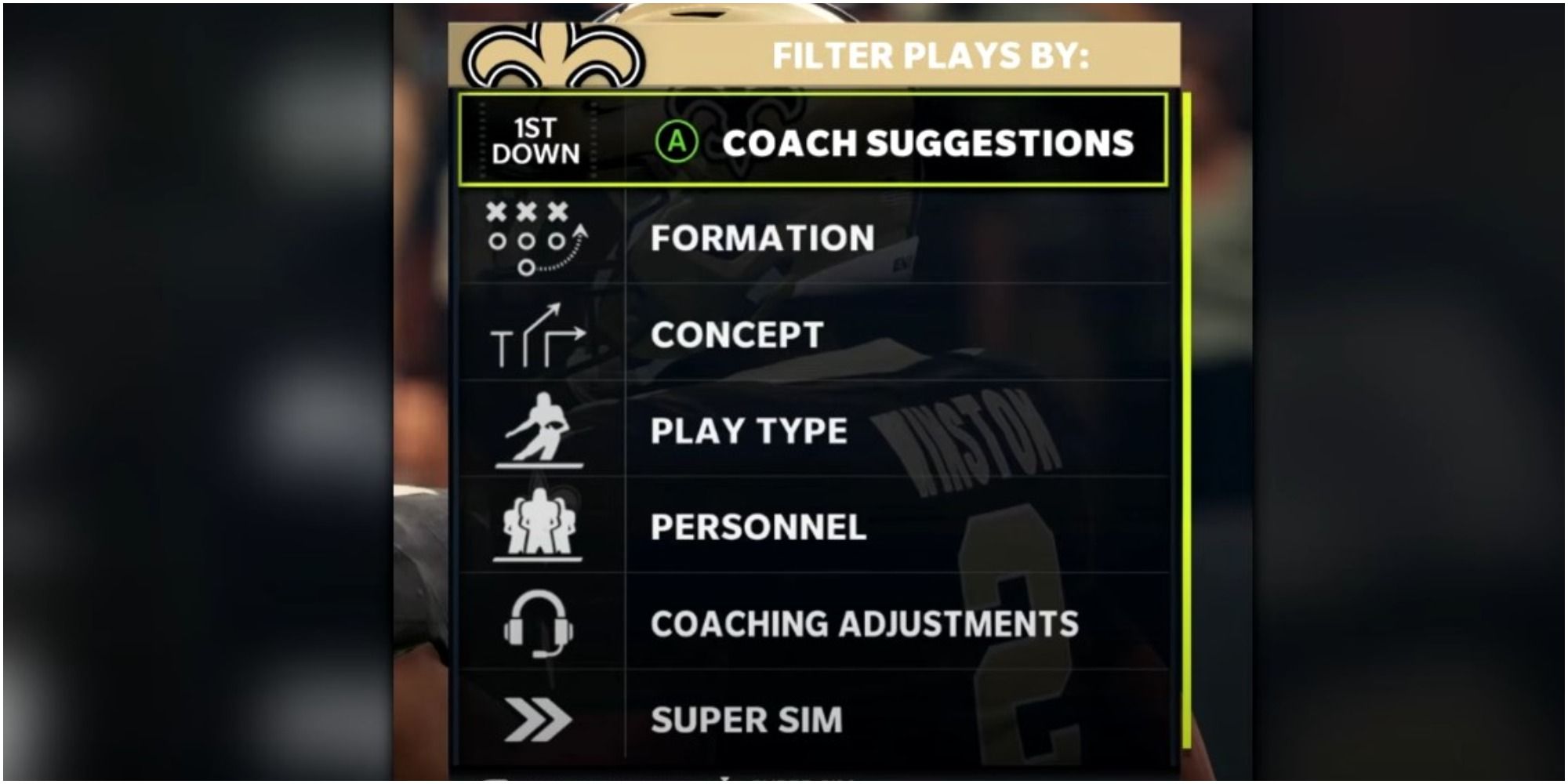 Madden NFL 22 Calling An Adjustment With The Saints