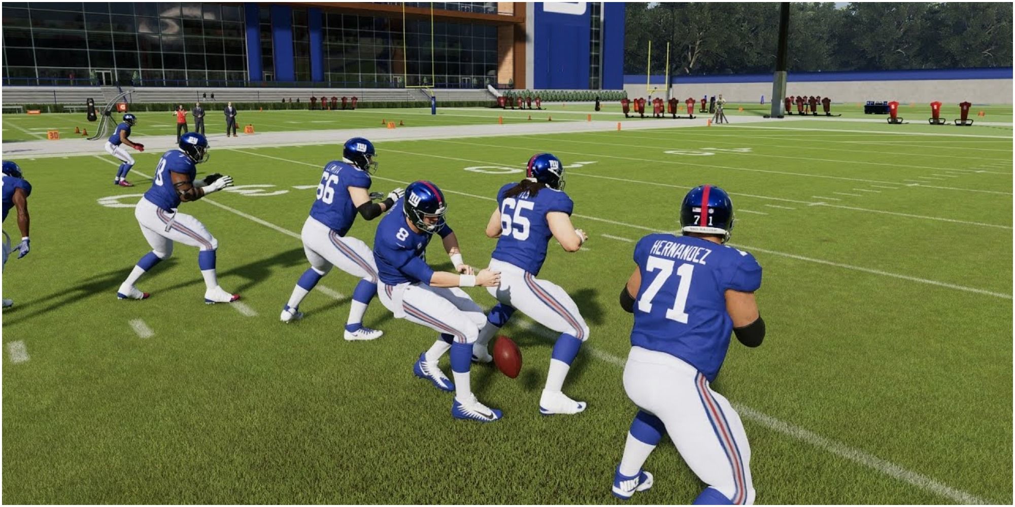 Madden NFL 22 Giants Spiking The Ball During Practice