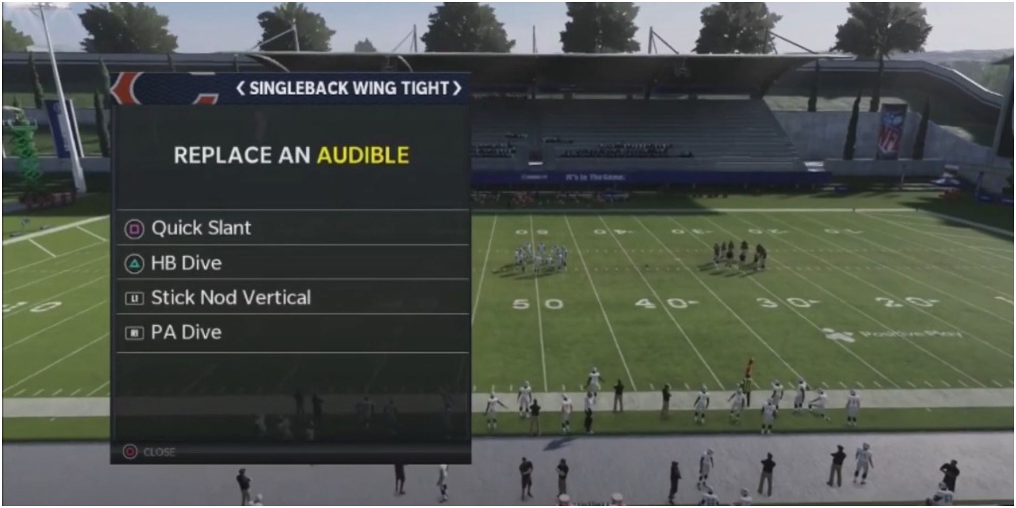 Madden NFL 22 Replacing An Audible With The Bears During Practice