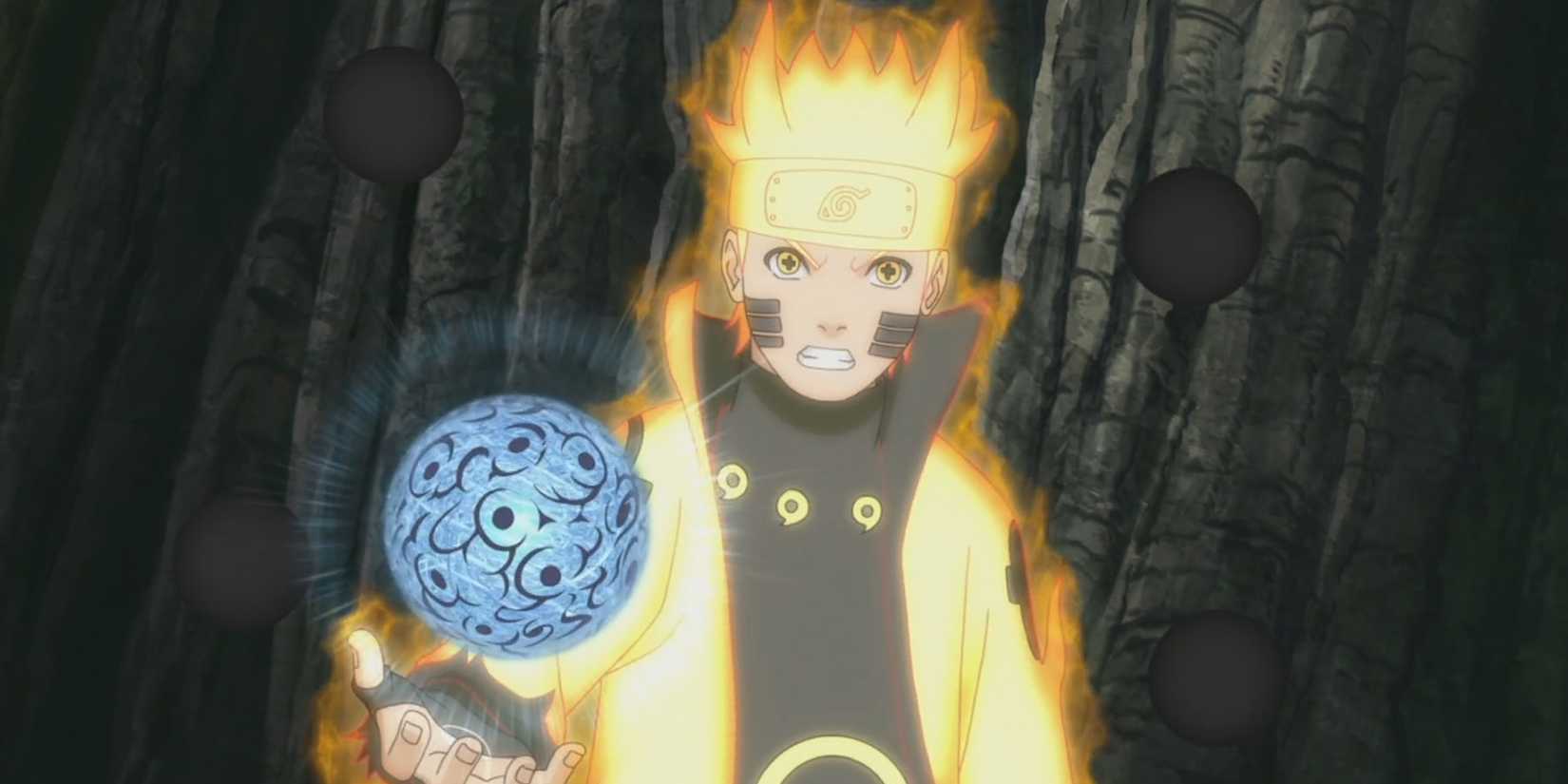 Naruto using Magnet Release Rasengan