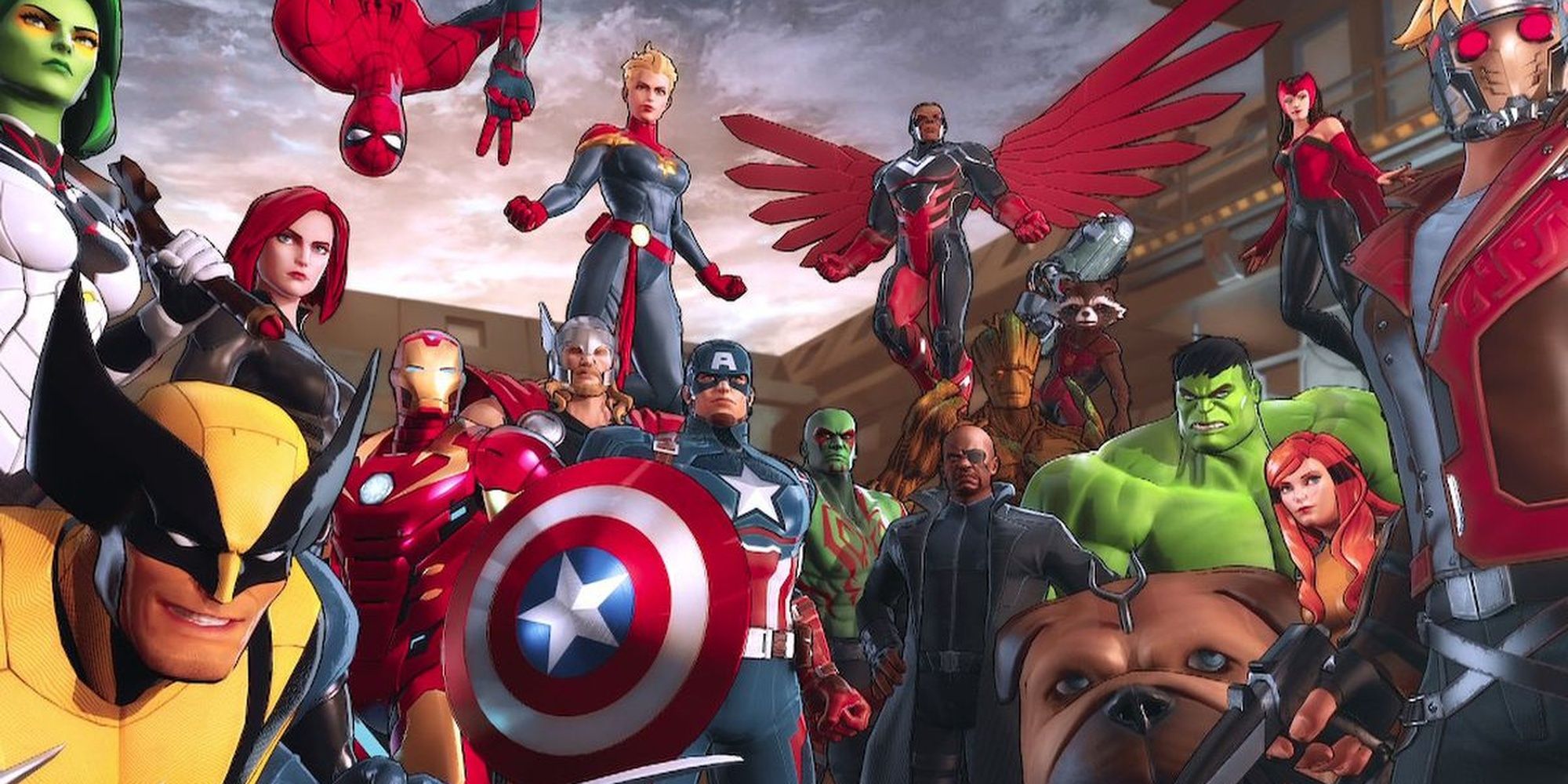 Marvel Ultimate Alliance 3 Avengers and Guardians Teaming Up with Nick Fury Cropped