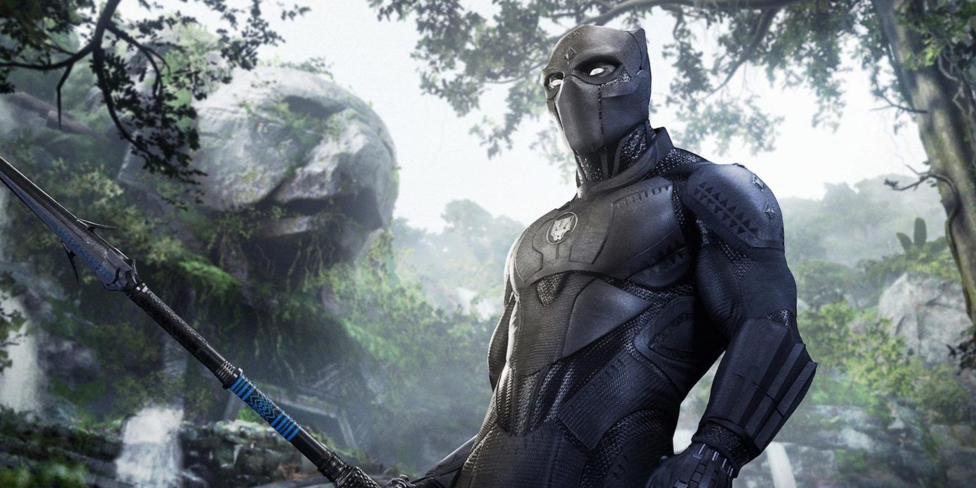 Marvel's Avengers Screenshot Showing Black Panther With A Spear