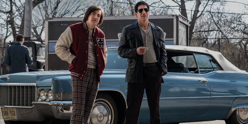 Michael Gandolfini and Jon Bernthal in The Many Saints of Newark