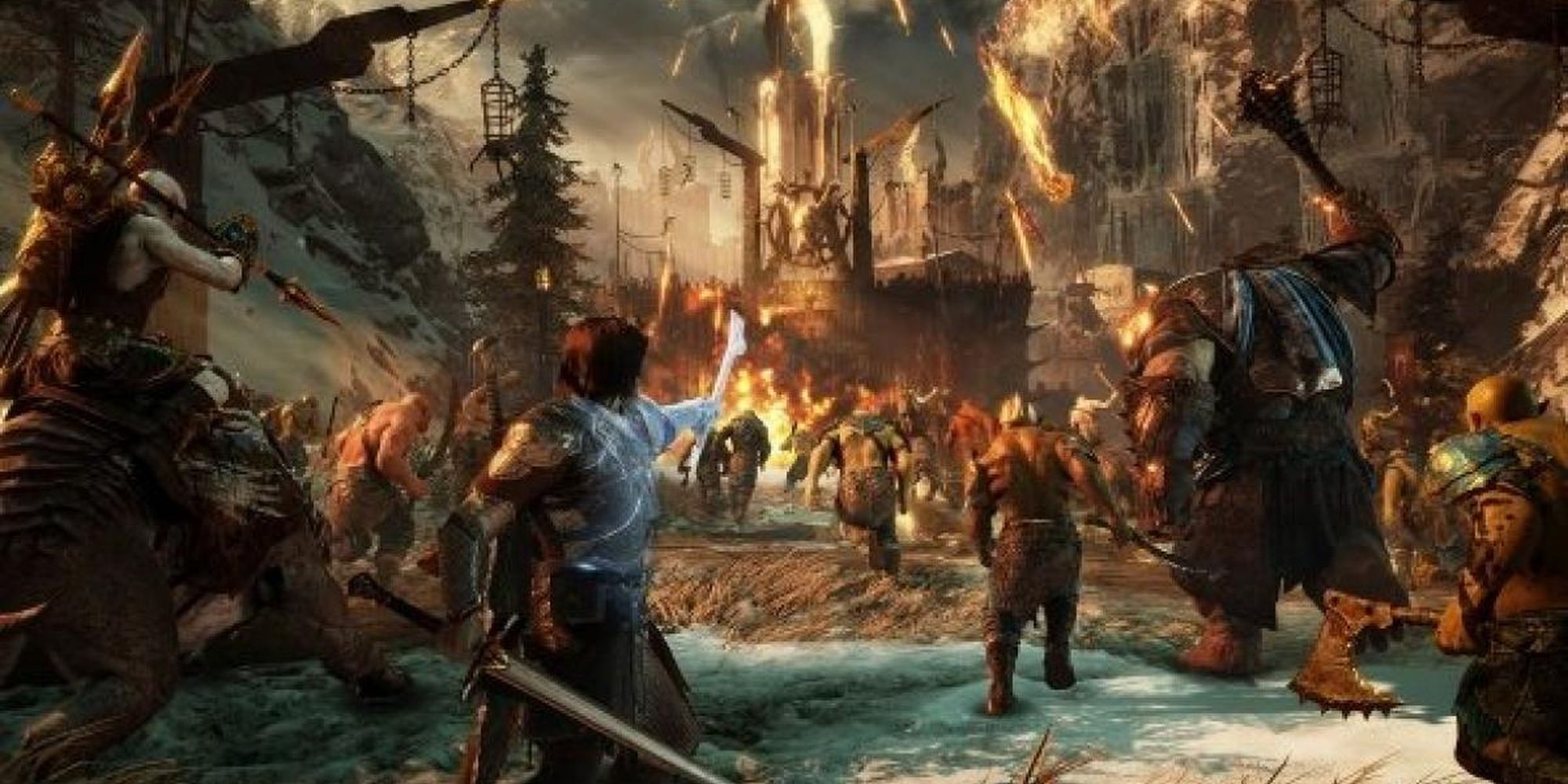 Middle-Earth Shadow of War Talion ordering his army to attack a stronghold Cropped