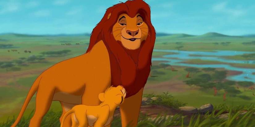Mufasa and Simba in Lion King