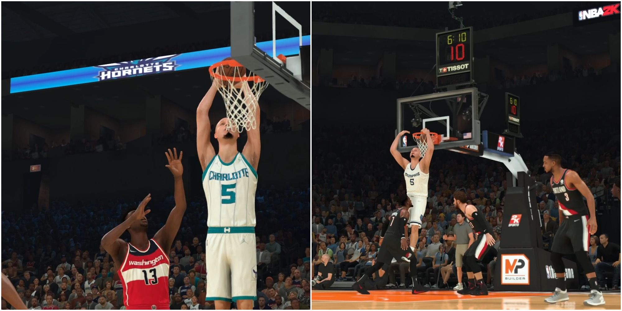 NBA 2K22 Best Center Build Collage Dunk And Reverse Dunk