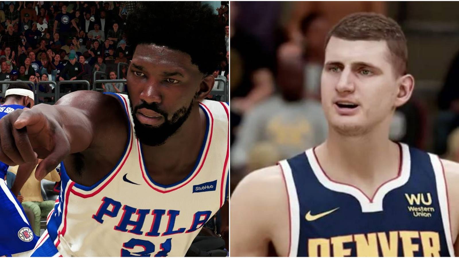 NBA 2K22 Best Centers Collage Joel Embiid And Nikola Jokic