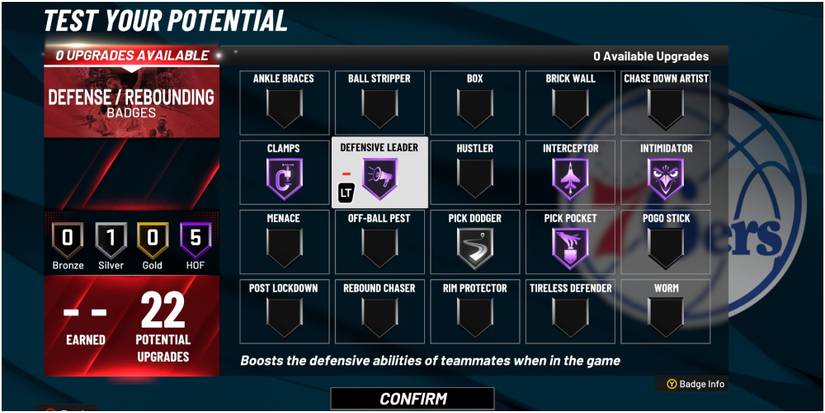 NBA 2K22 Best Defense Badges For The Shooting Guard