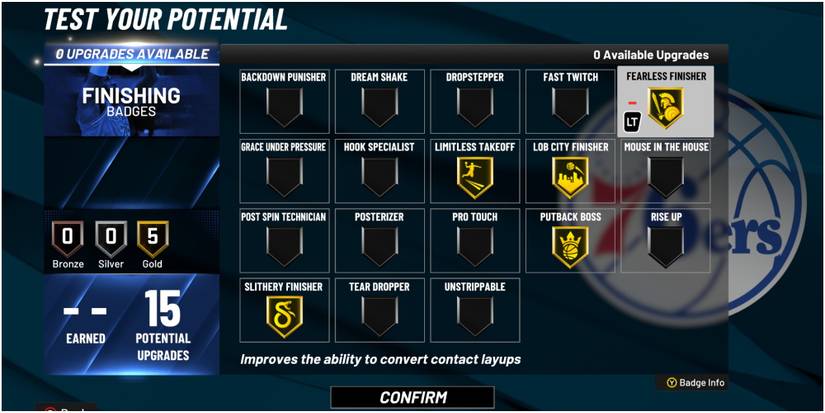 NBA 2K22 Best Finishing Badges For A Center