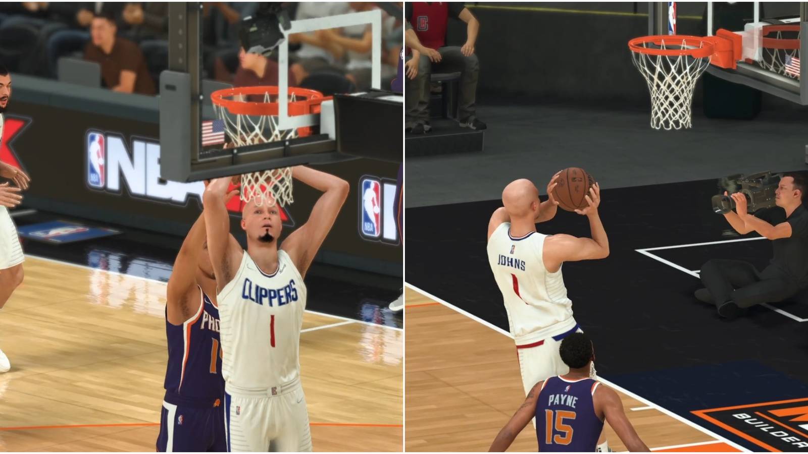 NBA 2K22 Best Point Guard Build Collage Going Up For Dunks