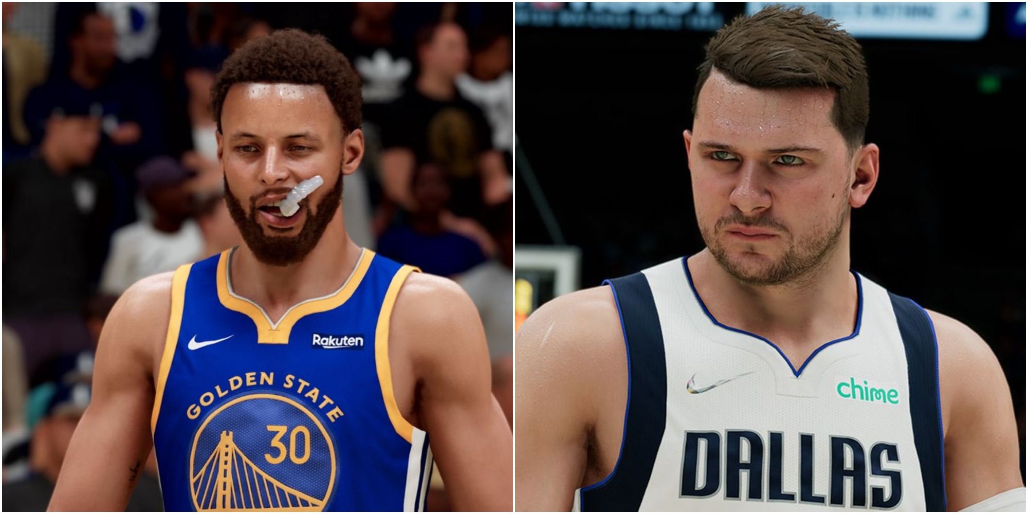 NBA 2K22 Best Point Guards Collage Steph Curry And Luka Doncic