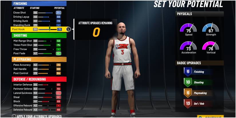 NBA 2K22 Best Potential Stats For A Small Forward