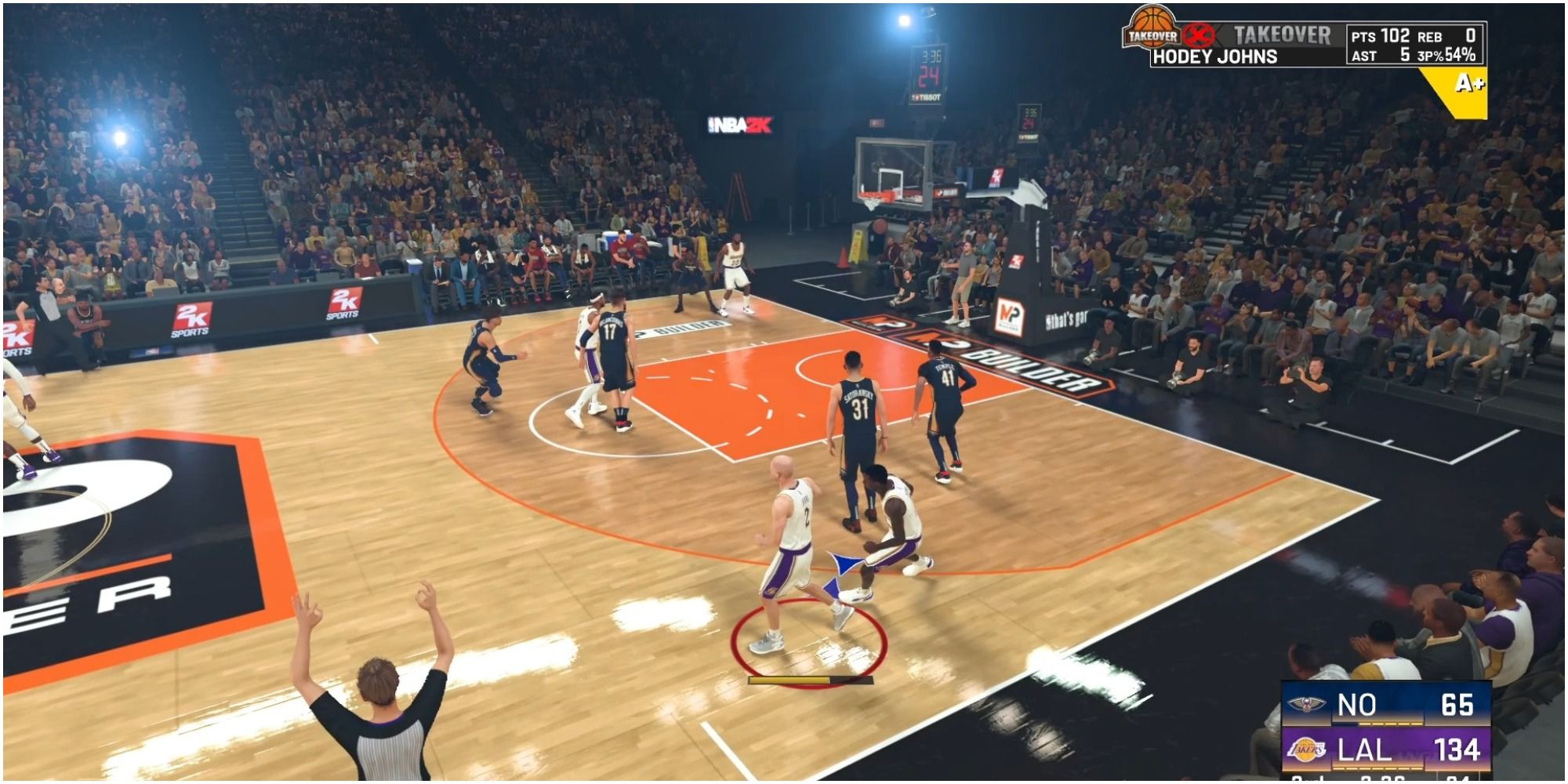 NBA 2K22 Breaking One Hundred Points With A Three Ball
