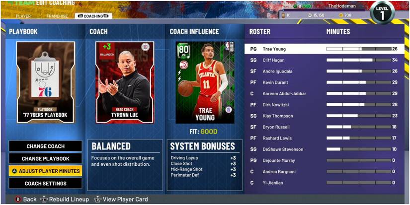 NBA 2K22 Checking Out The MyTeam Minutes