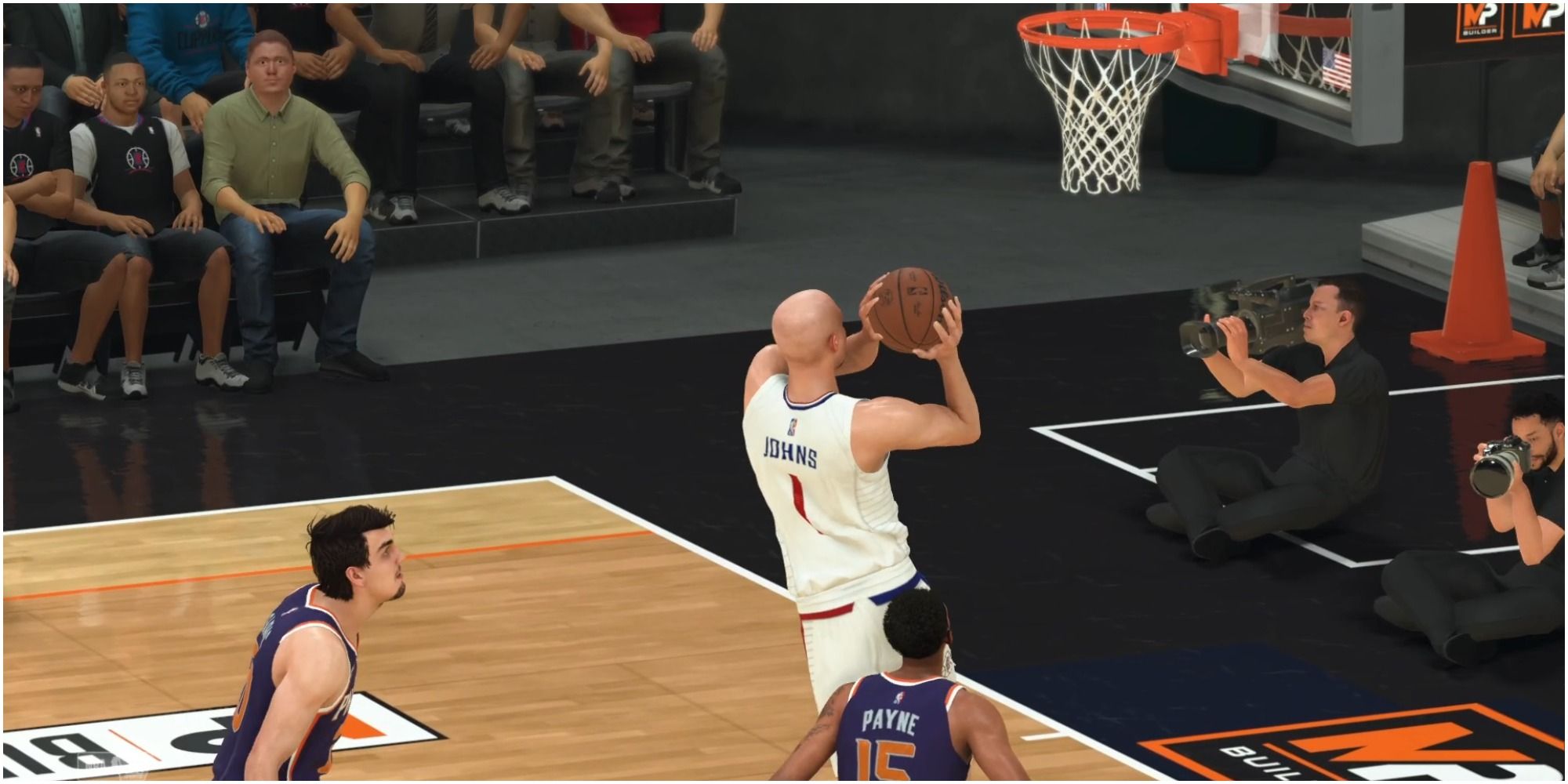 NBA 2K22 Going Up For The Dunk Against The Suns