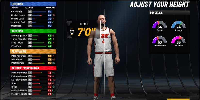 NBA 2K22 Making A Seven Foot Tall Power Forward
