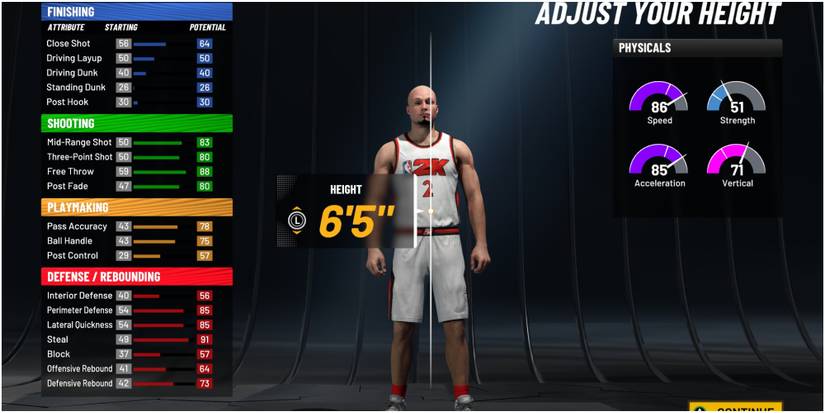 NBA 2K22 Making A Shooting Guard Six Foot Five