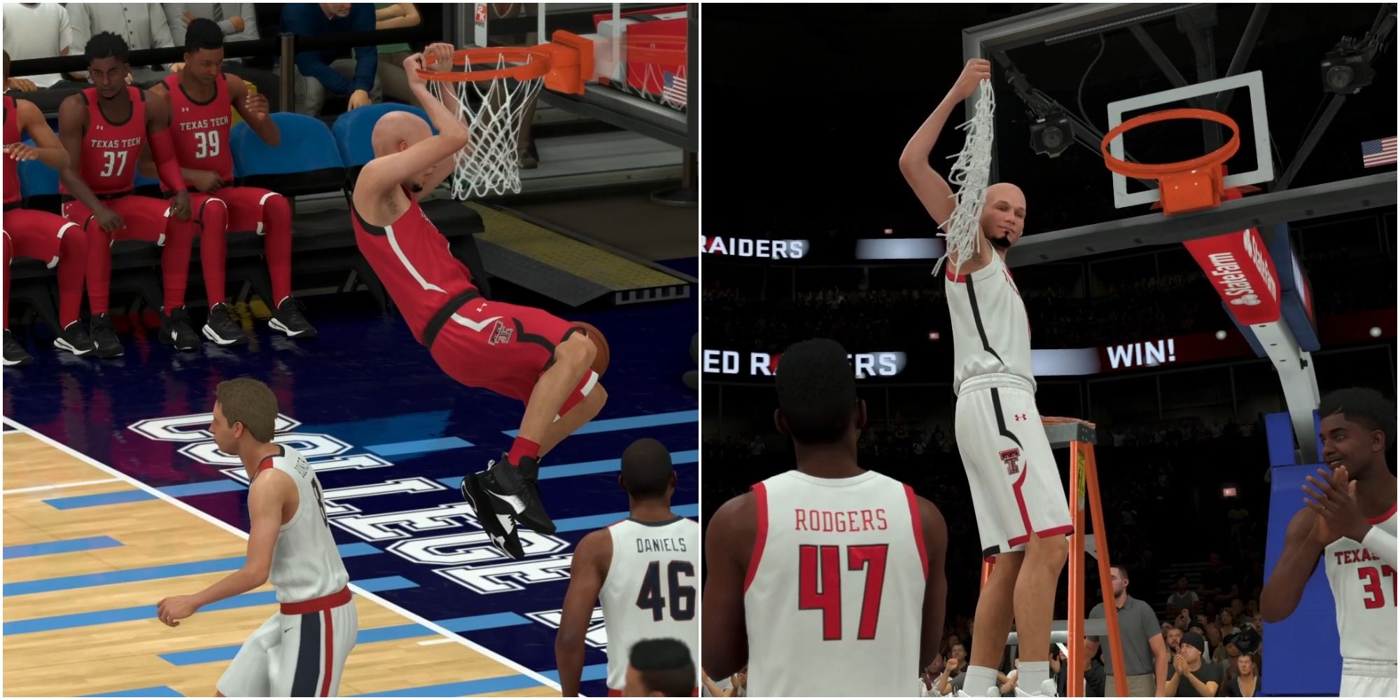 NBA 2K22 MyCareer Beginner Tips Collage Making A Dunk And Winning The Championship