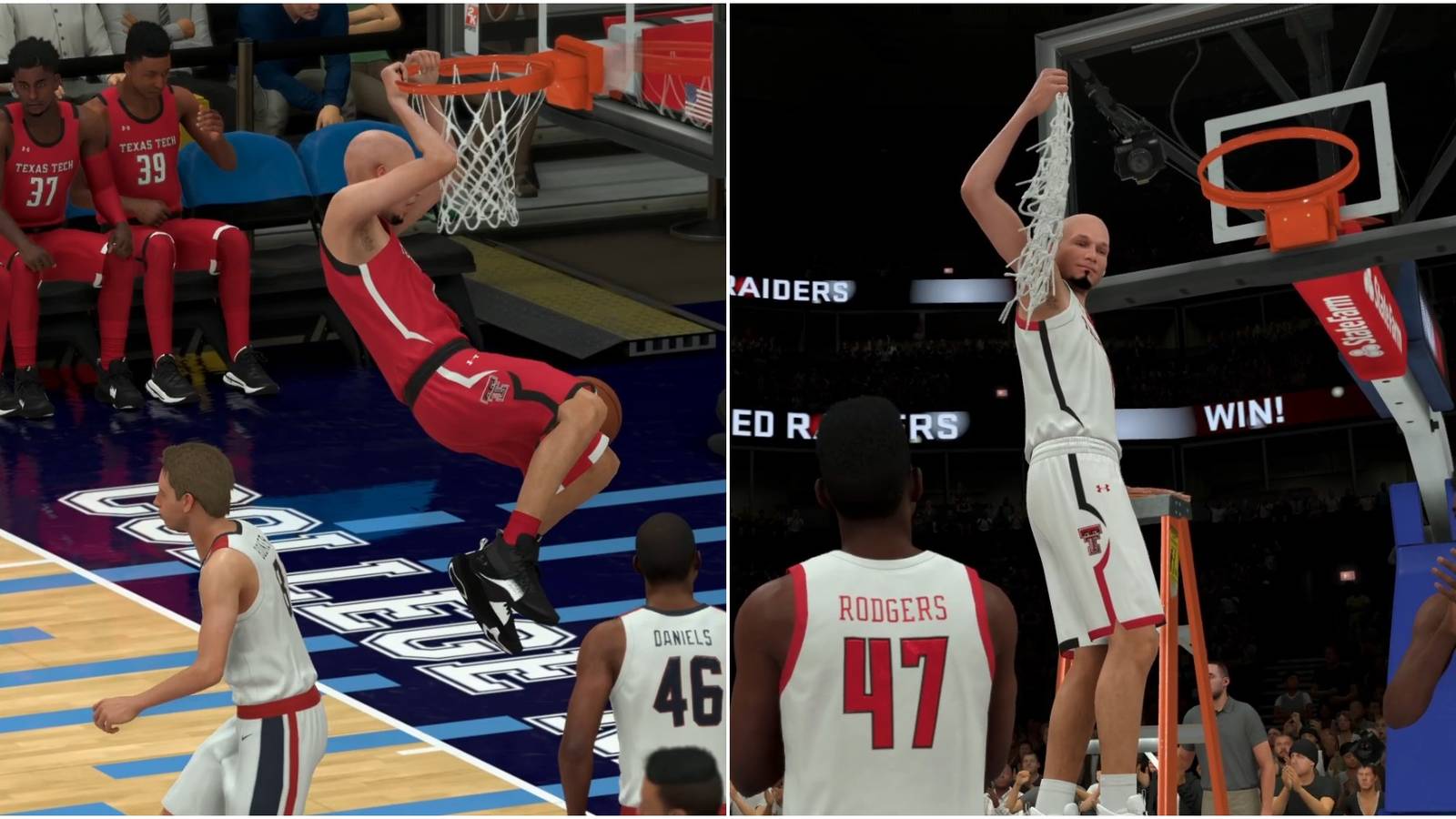 NBA 2K22 MyCareer Beginner Tips Collage Making A Dunk And Winning The Championship