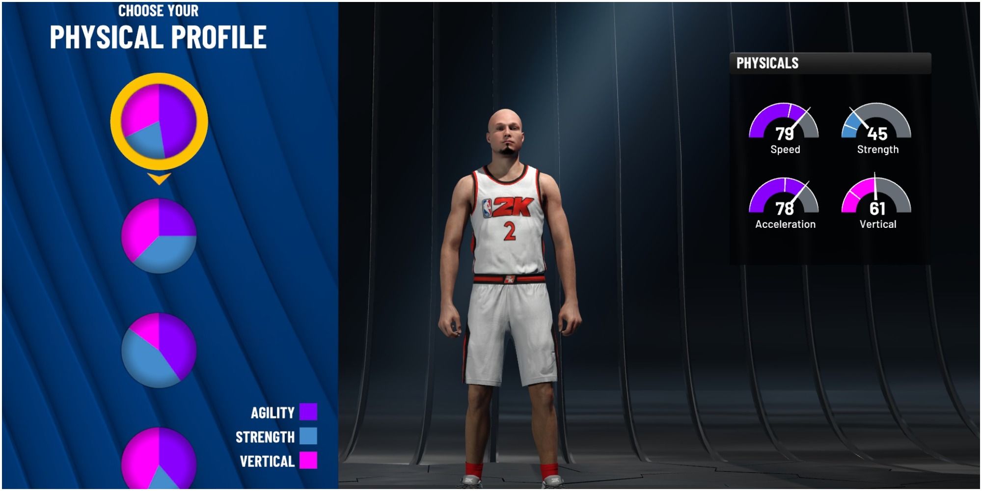 NBA 2K22 Picking The Pie Chart With The Most Agility