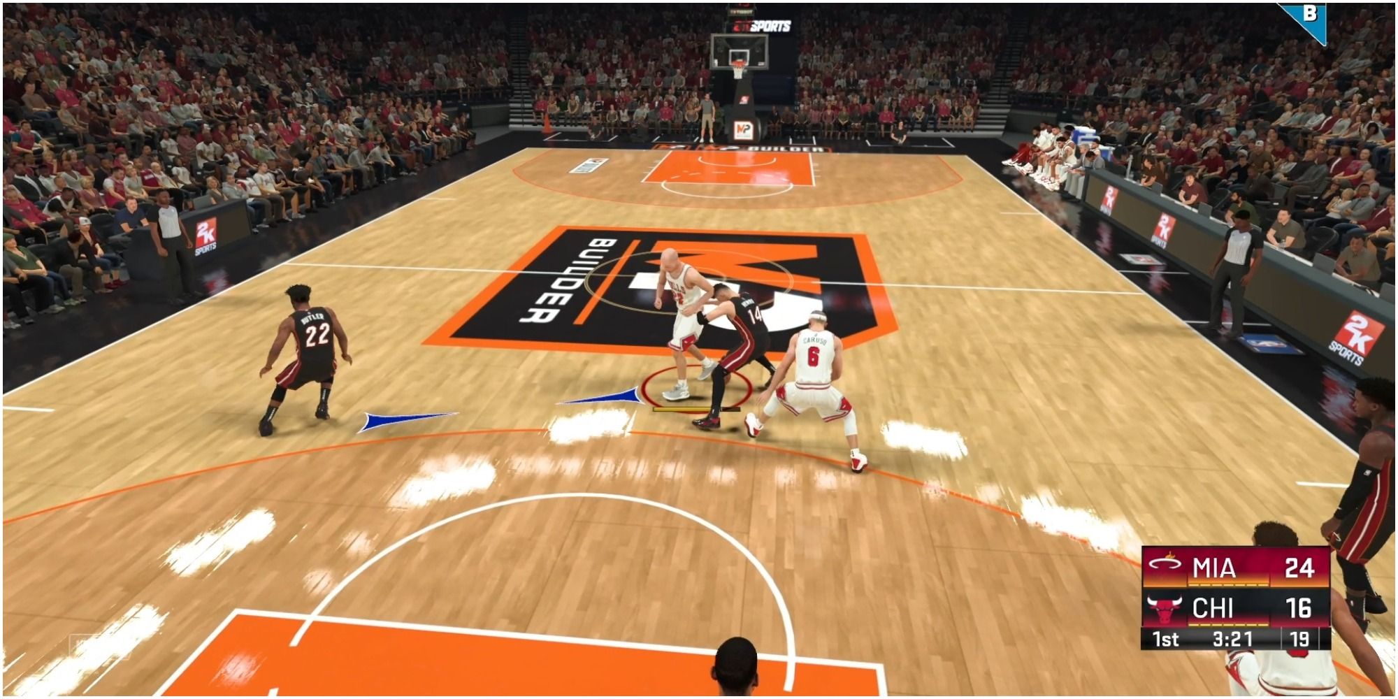 NBA 2K22 Player Colliding During A Loose Ball