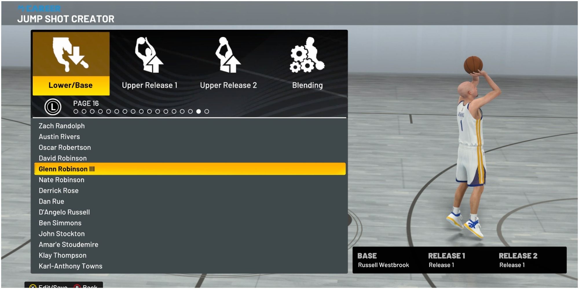NBA 2K22 Searching For A Different Base In the Custom Jumpshot Creator