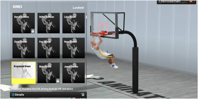 NBA 2K22 Selecting The Draymond Green Slam Dunk Package