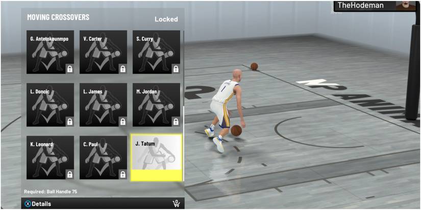 NBA 2K22 Selecting The J Tatum Crossover
