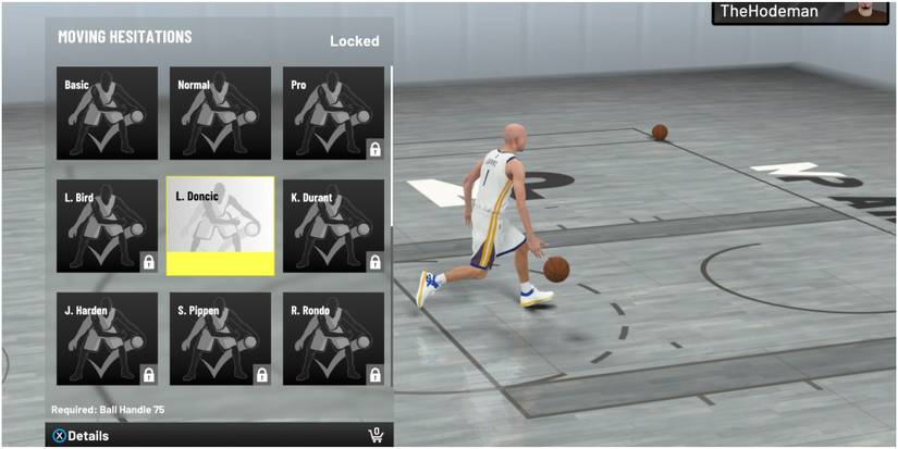 NBA 2K22 Selecting The L Doncic Moving Hesitation