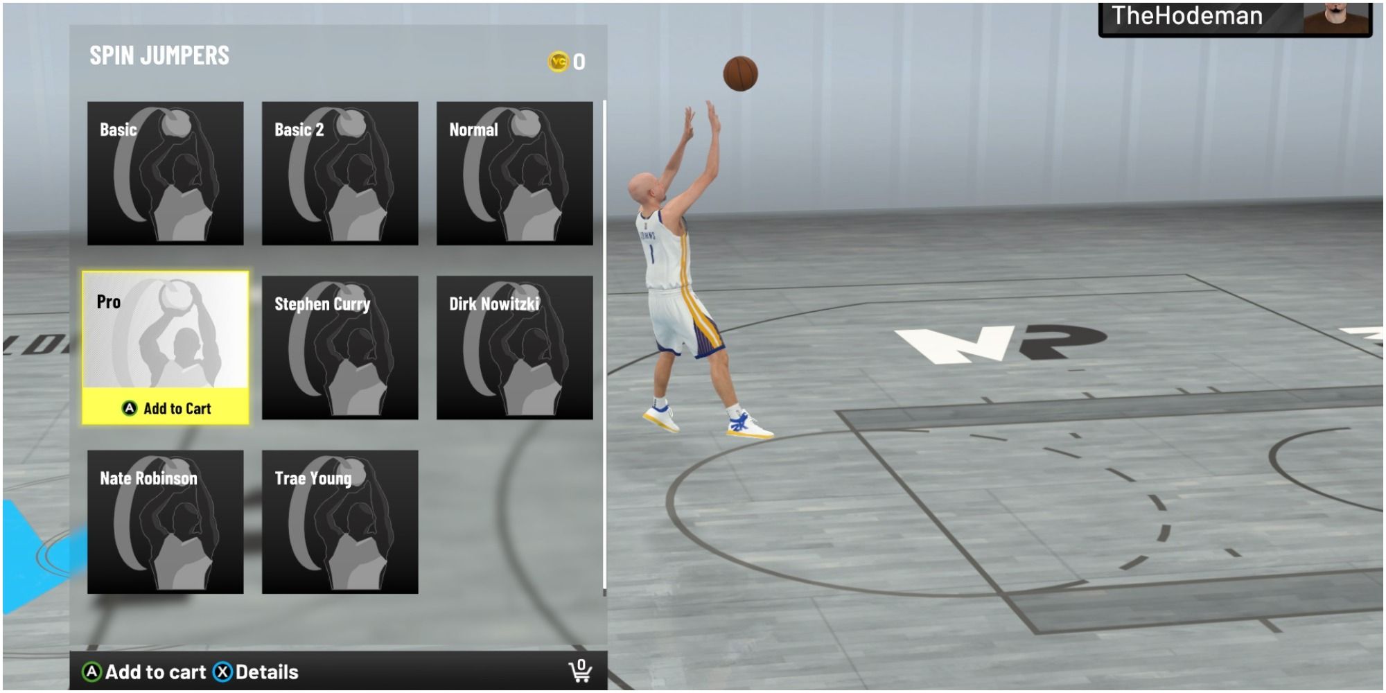 NBA 2K22 Selecting The Pro Spin Jumper