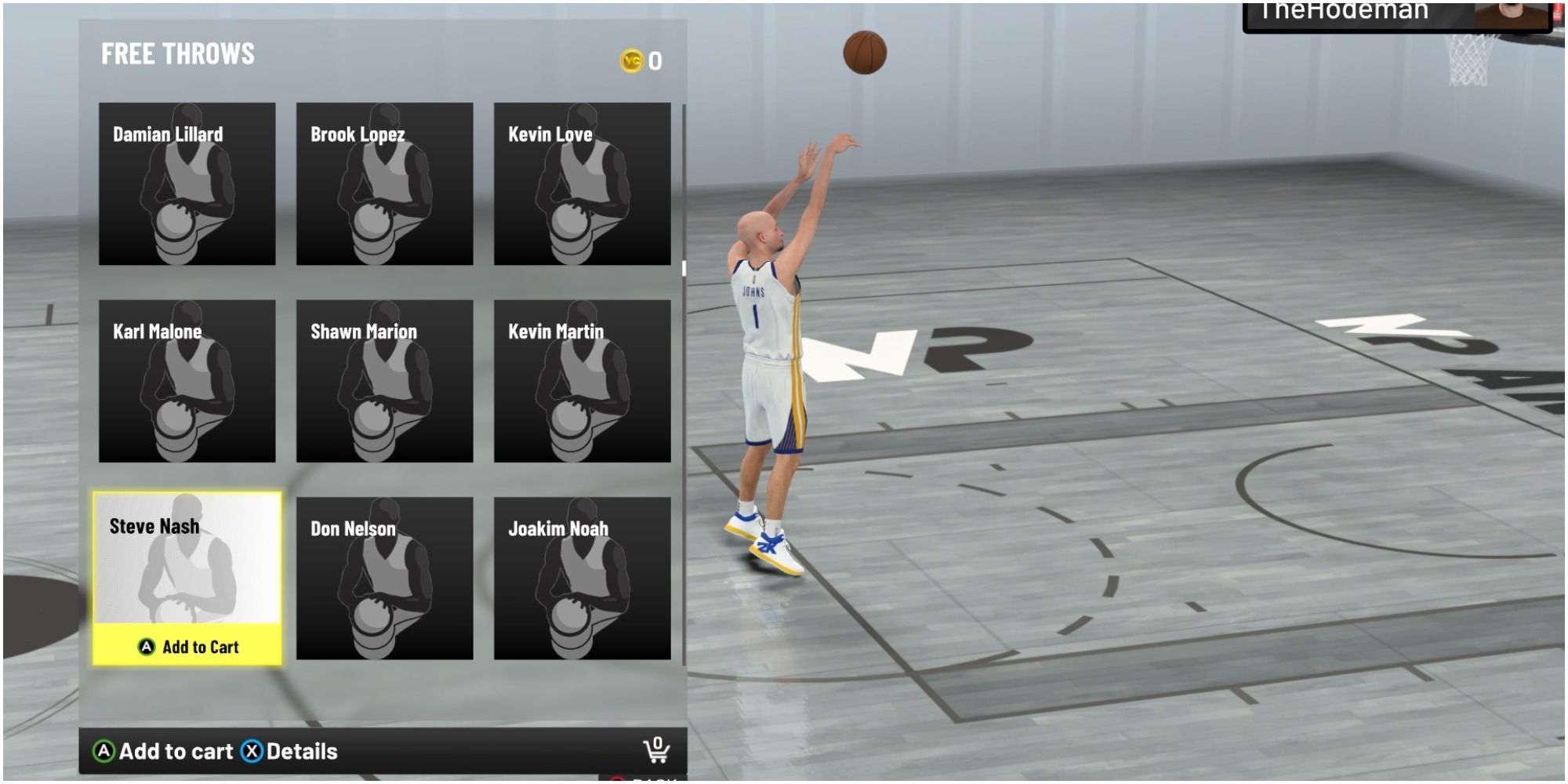 NBA 2K22 Selecting The Steve Nash Free Throw