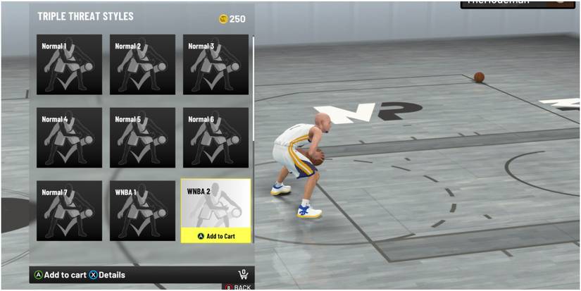 NBA 2K22 Selecting The WNBA 2 Triple Threat Size Up Style