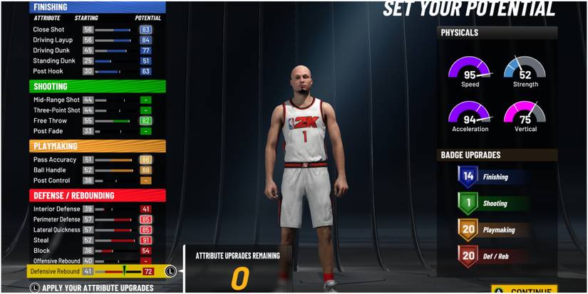 NBA 2K22 Setting Potential Physical Attributes For An Ideal Point Guard