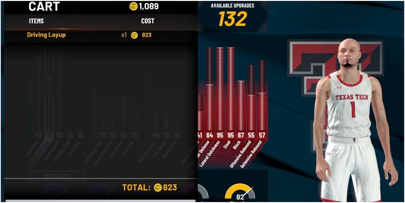 NBA 2K22 Spending Virtual Currency To Upgrade A Player