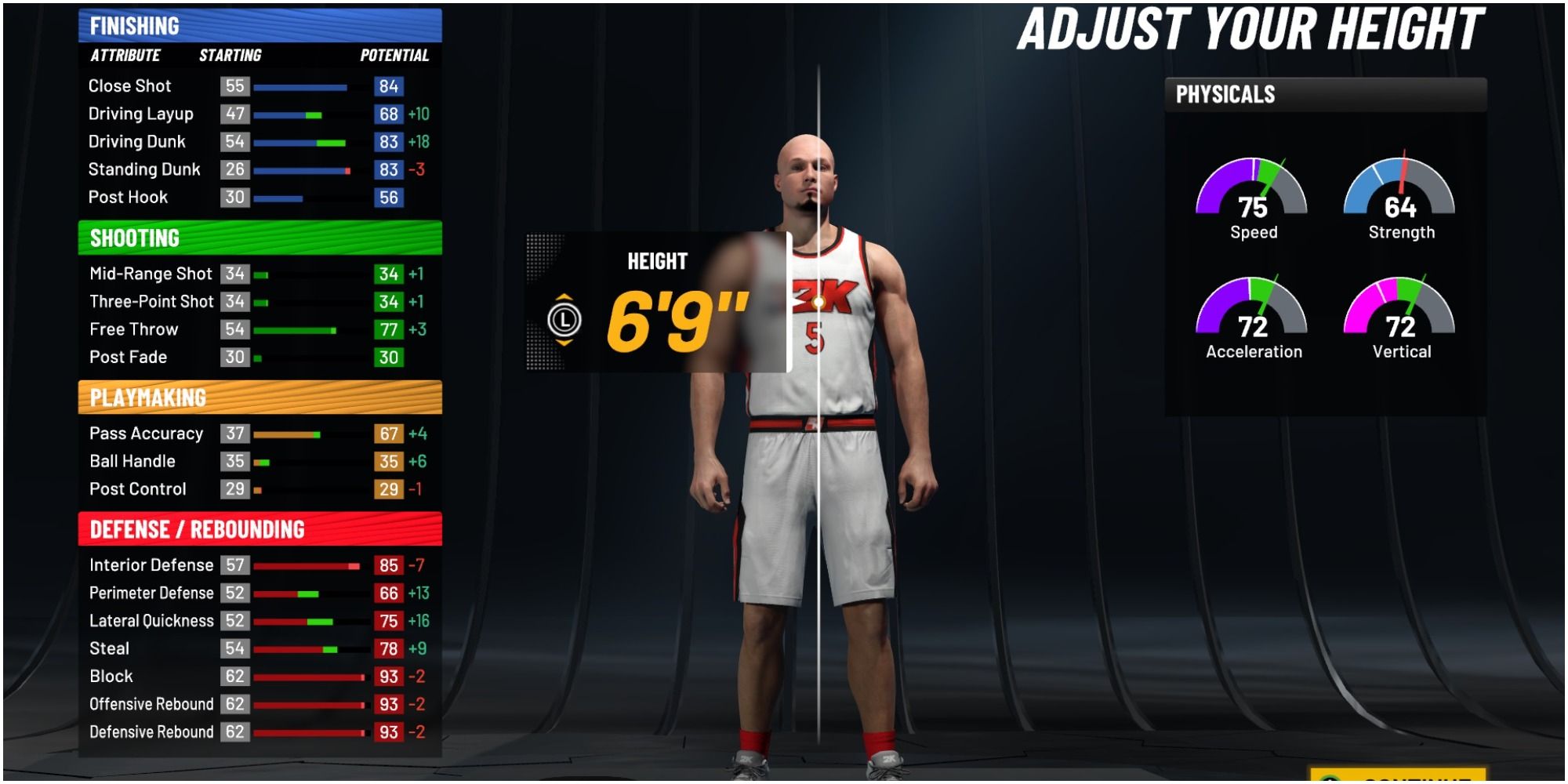 NBA 2K22 The Minimum Height A Center Can Be