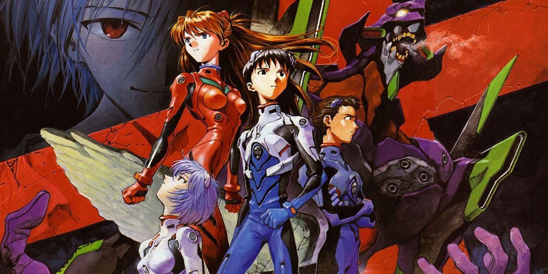 key art of the main cast of evangelion