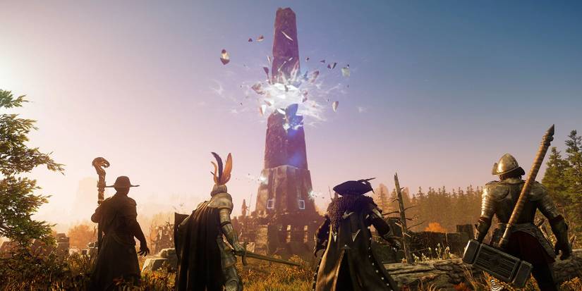 New World Aeternum tower exploding