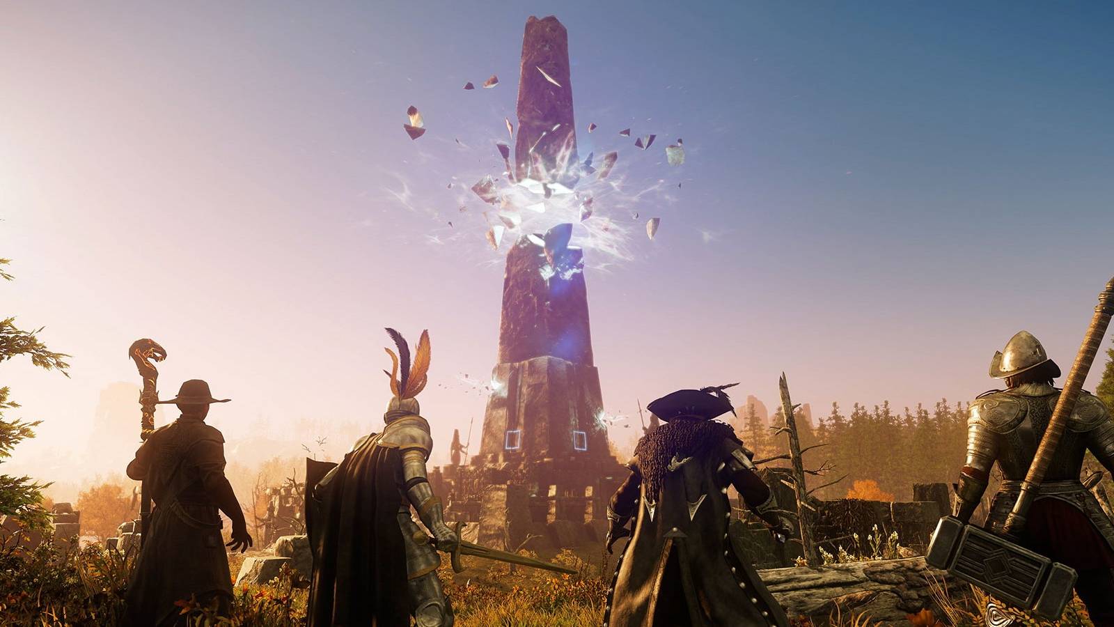 New World Aeternum tower exploding