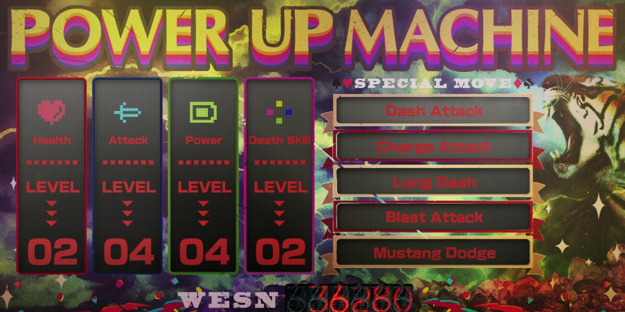 No More Heroes 3 Power Up Machine для увеличения характеристик Трэвиса Тачдауна