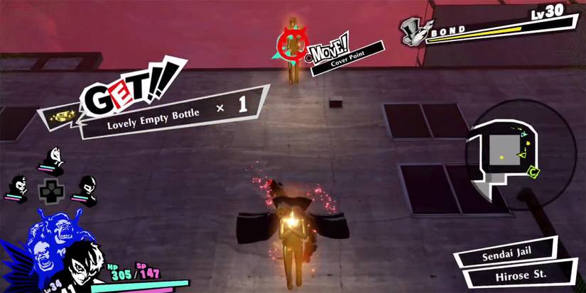 Persona 5 Strikers - Climbing Up The Pipes Onto The Rooftops Near Hirose Sreet