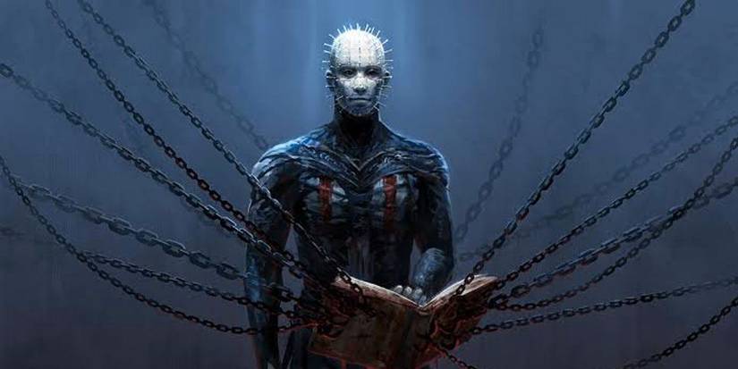 Pinhead Dead by Daylight holding book with chains