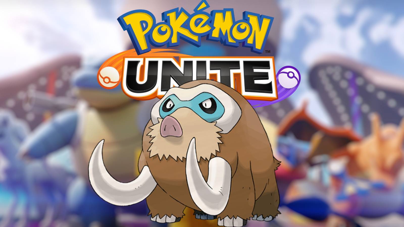 Pokemon Unite mamoswine team with logo