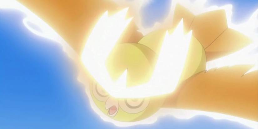 Pokemon a Noctowl using Sky Attack