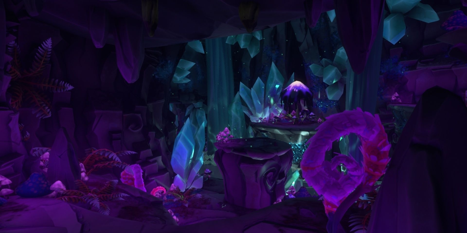 The cave behind Far-Fetched Falls in Psychonauts 2