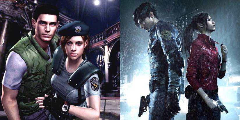 Resident Evil 1 And 2 Chris Jill Leon And Claire