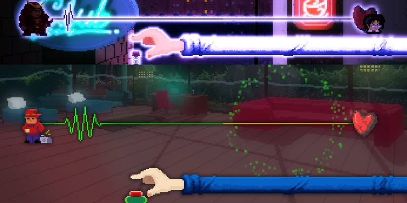 Rhythm Doctor Screenshot arms stretched out