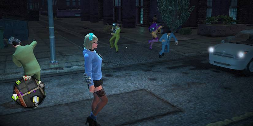 Saints Row 3 Satchel Charges strapped to pedestrians